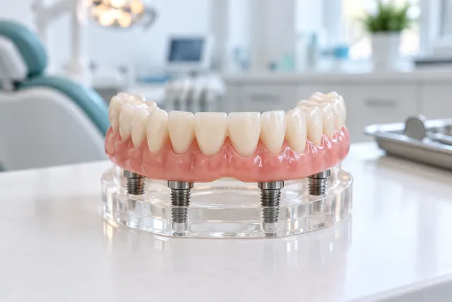 Illustrative full-arch implant-supported dental model